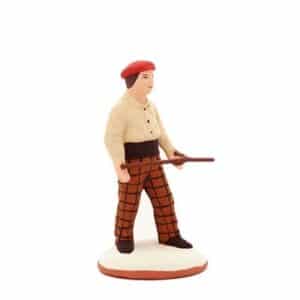 Sourcier santon de provence peint à la main