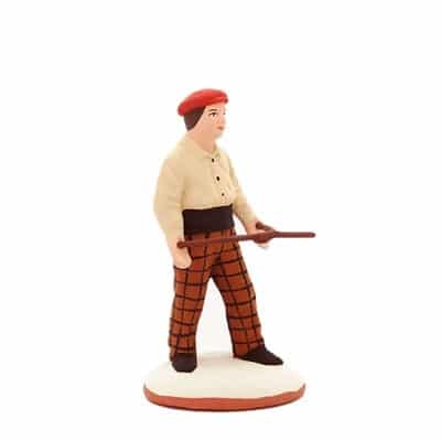 Sourcier santon de provence peint à la main