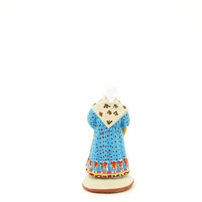 petite fille au pain peint à la main dos