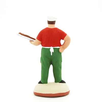 santon de provence peint à la main dos