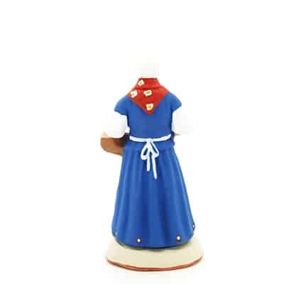 Femme aux calissons d'Aix santon de provence peint à la main dos