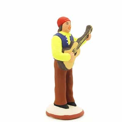 santon de provence peint à la main gitan profil