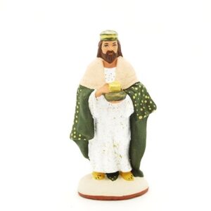 santon de provence peint à la main roi blanc nouveauté