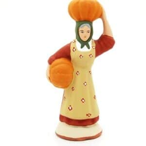 santon de provence peint à la main femme à la courge