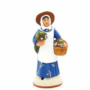 santon peint à la main femme fleuriste