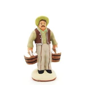 Le porteur d'eau - santon de Provence peint à la main