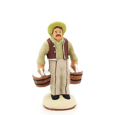 Le porteur d'eau - santon de Provence peint à la main