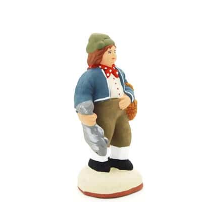 santon de provence peint à la main homme morue profil