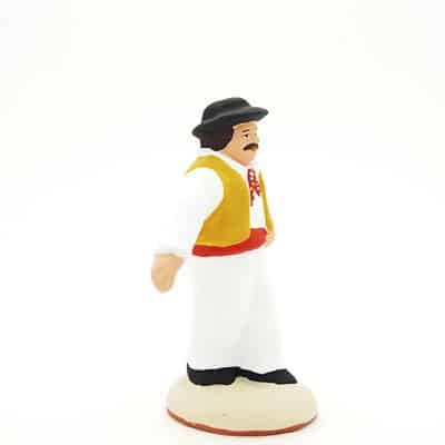 danseur santon de provence peint main profil