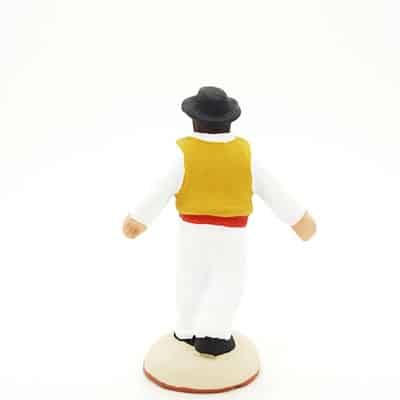 danseur santon de provence peint main dos