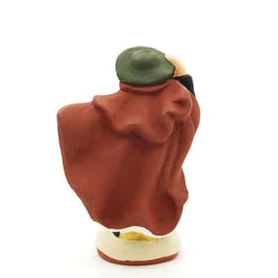 Le berger dans le vent santon de provence peint à la main dos