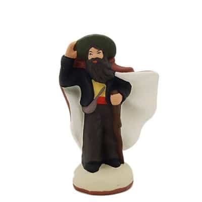 Le berger dans le vent santon de provence peint à la main