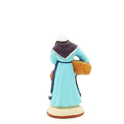 santon de provence peint à la main Poissonnière dos