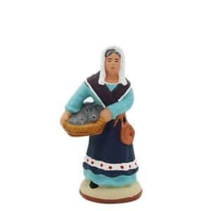 santon de provence peint à la main Poissonnière