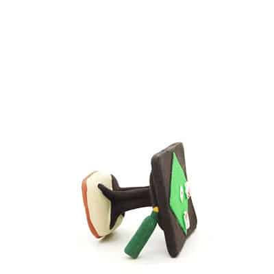 La table de cartes - santon de Provence peint à la main profil