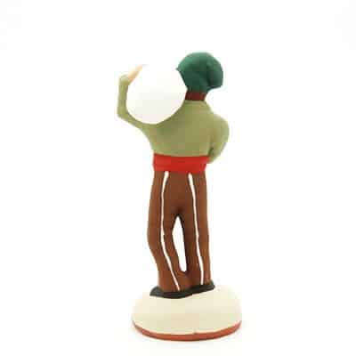 santon de provence peint à la main meunier sac à l'épaule dos