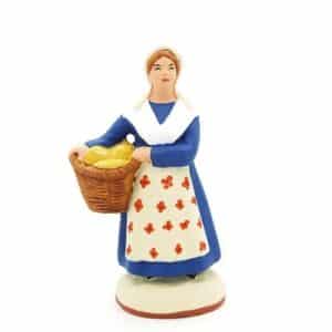 santon de provence peint mains la boulangere