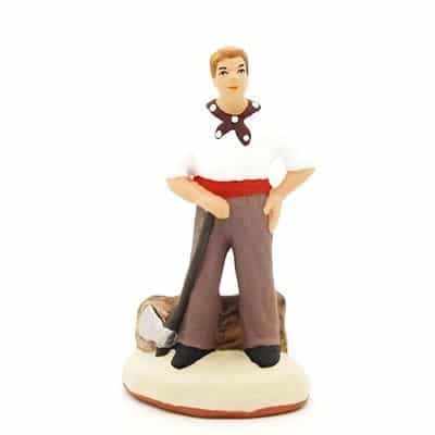 Le bûcheron santon de provence peint main