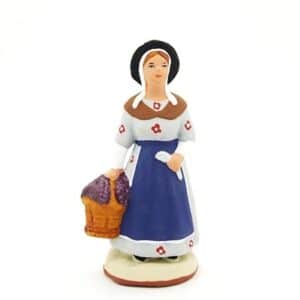 santon de provence peint à la main vengangeuse