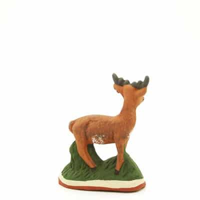 santon de Provence peint à la main cerf dos