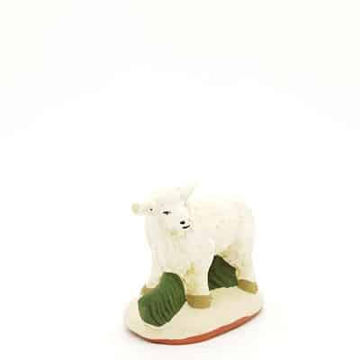santon de provence peint mains mouton debout face