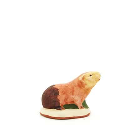 santon de Provence marmotte peint à la main profil