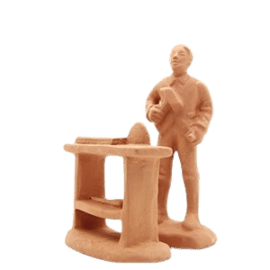 Charpentier et son établi à peindre