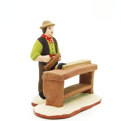 santon de provence menuisier peint à la main profil