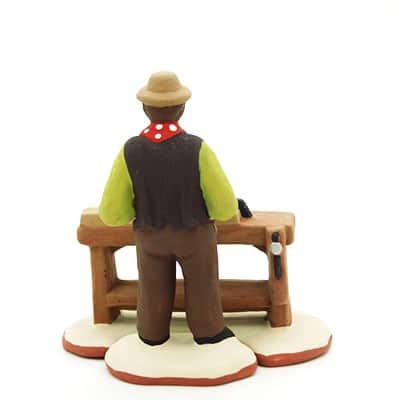 santon de provence menuisier peint à la main dos