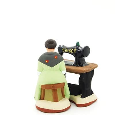 Santon couturière peint à la main dos