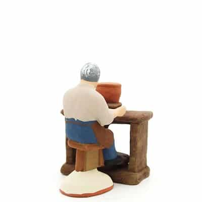 potier santon de provence peint à la main dos