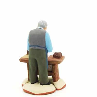 santonnier santon de provence peint à la main dos