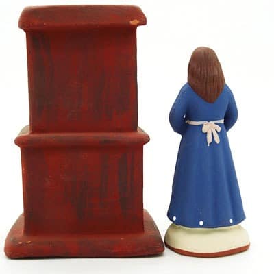 santon de provence marchande de pop corn dos