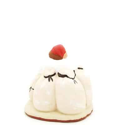 santon de provence peint à la main meunier sur les sacs dos