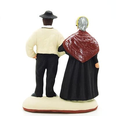 santon de provence peint à la main les savoyards dos