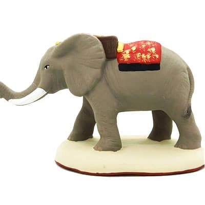 santon peint main éléphant proofil