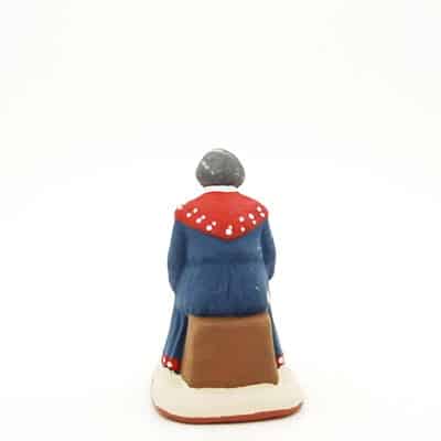 rinceuse de poisson santon de Provence peint à la mains dos