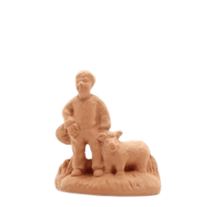 Enfant berger agneau à peindre