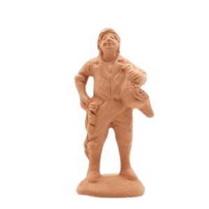 Homme à la poule et ail à peindre