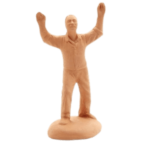 Homme pousse pressoir à peindre