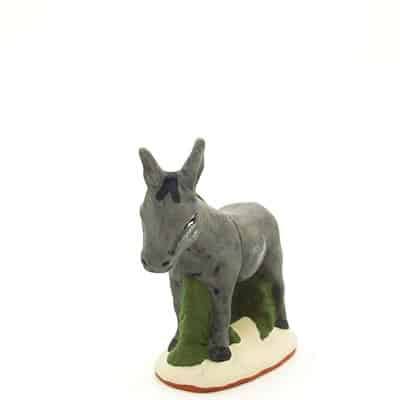 santon de provence peint a la main ane debout 2 face