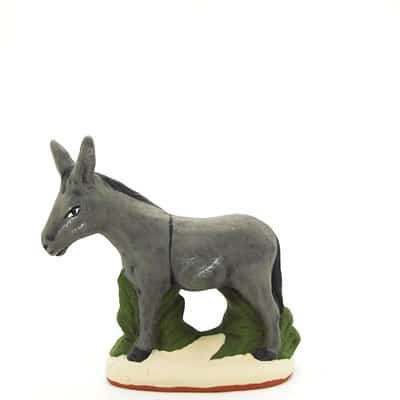 santon de provence peint a la main ane debout 2 profil