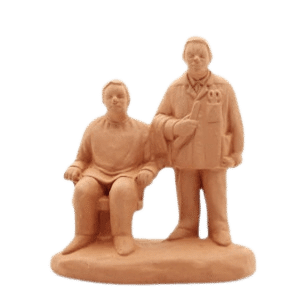 Le barbier et son client à peindre