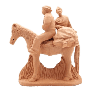 Le gardian et l'arlésienne à cheval à peindre