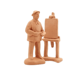 Le peintre et son chevalet à peindre