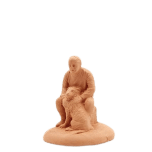 L'homme et son chien à peindre