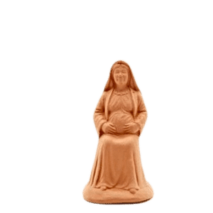 Vierge assise enceinte à peindre