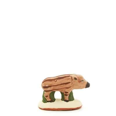 santon de Provence peint à la main marcassin