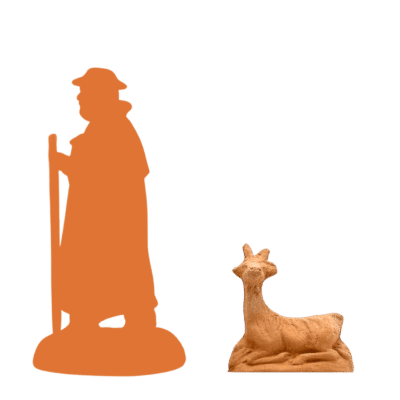 Biquette couchée 2 à peindre