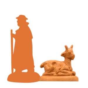 Biquette couchée à peindre